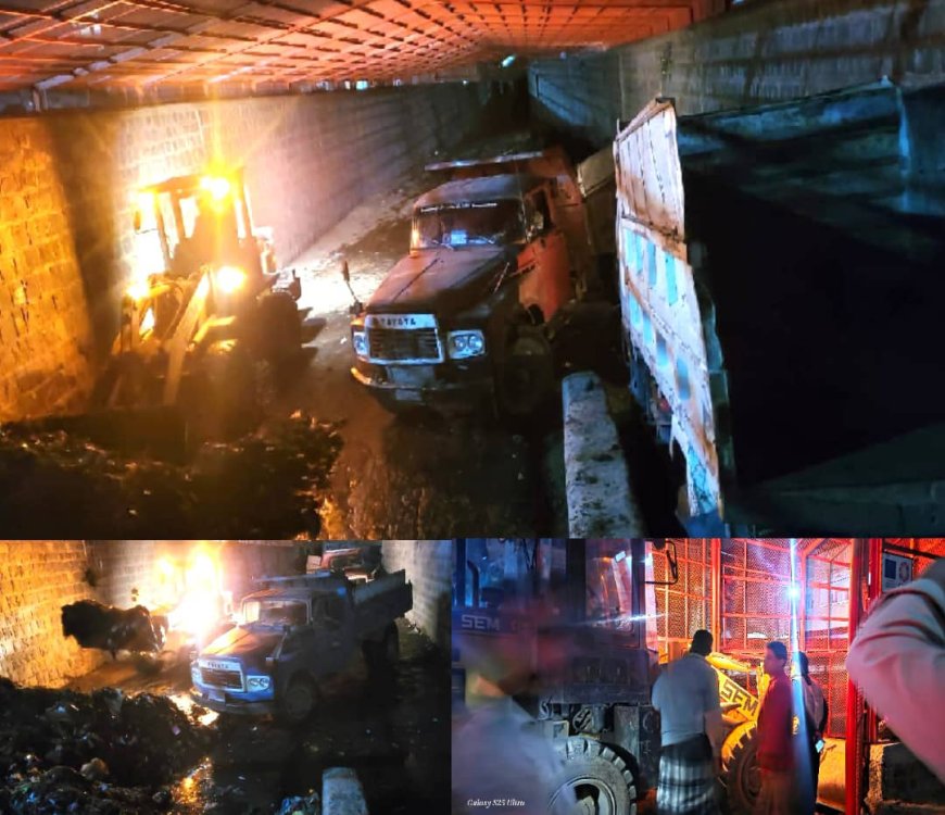 تعز.. تدشين حملة شاملة لرفع مخلفات القمامة والأتربة من سائلة وادي المدام