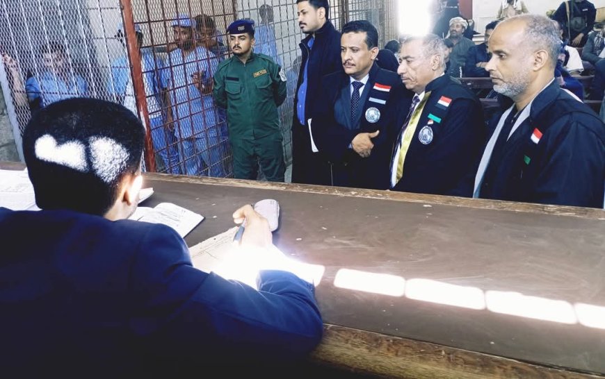 تعز..المتهم غزوان المخلافي وستة متهمين آخرين يمثلون أمام المحكمة الجزائية المتخصصة في قضايا جنائية جسيمة