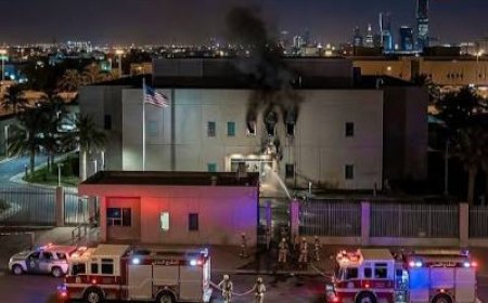 حريق في السفارة الأمريكية في الرياض ..تفاصيل