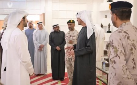 في ظل الهجوم الإيراني .. محمد بن زايد يزور وزارة الدفاع