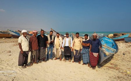 تسليم موقع إقامة مشروع مركز الإنزال السمكي بزاحق بدعم منظمة الفاو في أرخبيل سقطرى