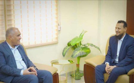 لقاء يجمع وزير التربية والتعليم (العبادي) ووزير الدولة محافظ عدن (شيخ) لبحث ملفات التعليم بالمحافظة