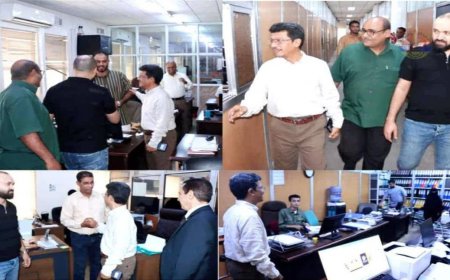قيادة شركة النفط بعدن تنفذ جولة تفقدية لمتابعة سير العمل وتهنئة الموظفين بعيد الفطر
