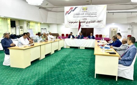 وزير الإدارة المحلية يرأس اللقاء التشاوري لتنمية حضرموت الذي تنظمه السلطة المحلية بالمحافظة 