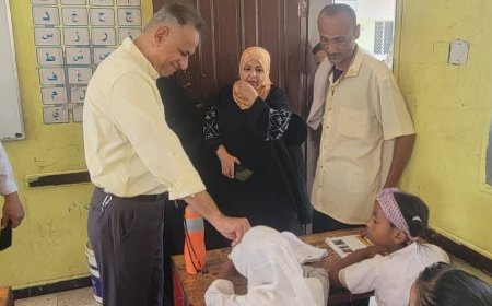 الجاوي يتفقد سير العملية التعليمية عقب إجازة عيد الفطر المبارك في مدارس المعلا