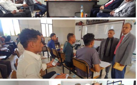 وزير التعليم العالي يزور فرع جامعة تعز بمدينة التربة