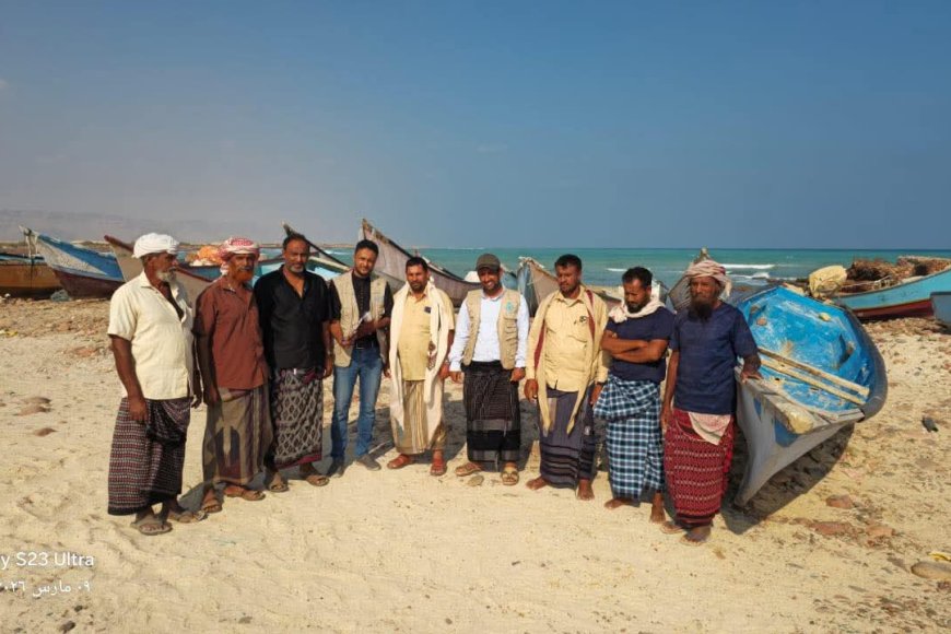 تسليم موقع إقامة مشروع مركز الإنزال السمكي بزاحق بدعم منظمة الفاو في أرخبيل سقطرى