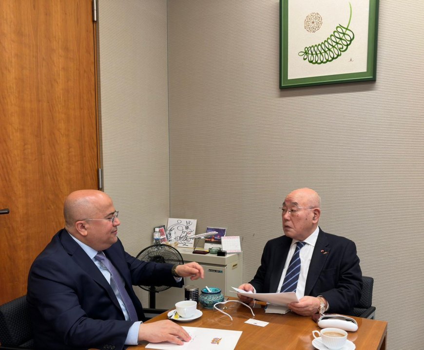 طوكيو: السفير السنيني يبحث مع المستشار الخاص لرئيسة الوزراء مستجدات الأوضاع في اليمن والمنطقة 