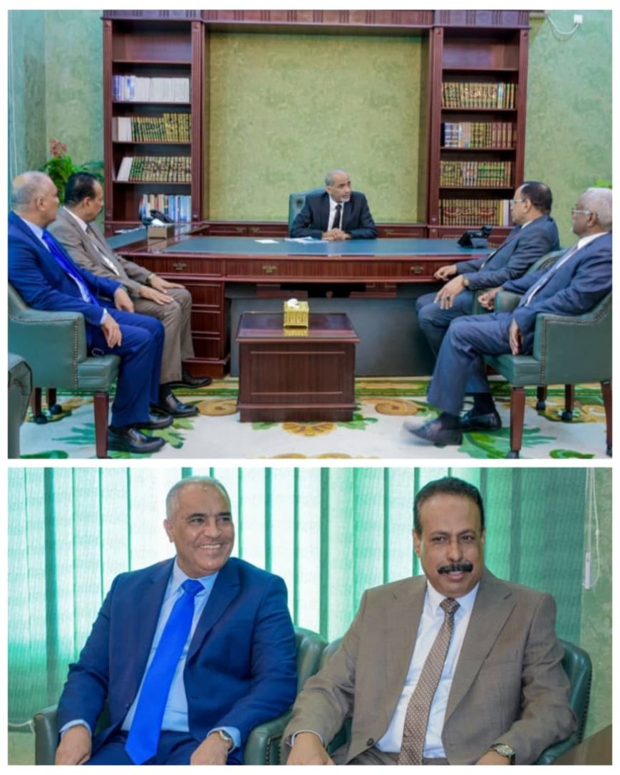 عضو مجلس القيادة الرئاسي الصبيحي يناقش مع عدد من الوزراء تطوير الأداء وتعزيز الخدمات