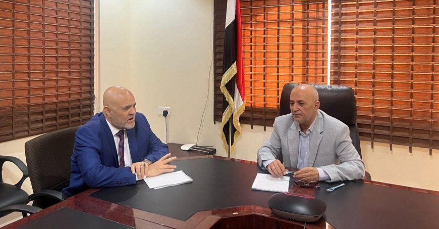وزير المياه والبيئة يناقش مع محافظ تعز الوضع المائي والبيئي بالمحافظة
