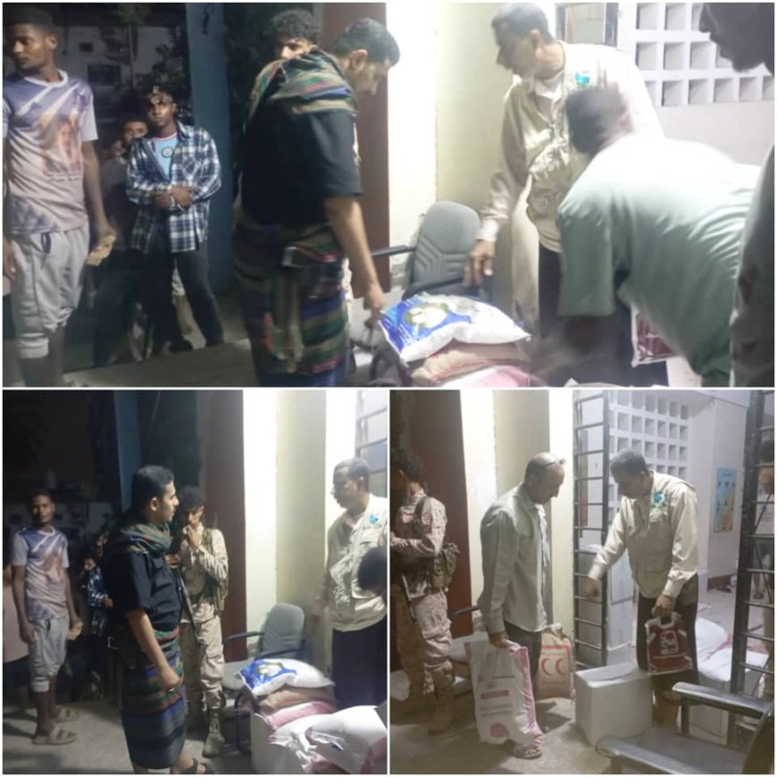  السقاف يدشّن توزيع السلال الغذائية لذوي الاحتياجات ومراكز الأسر المنتجة والرعاية الاجتماعية في عدن 