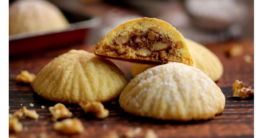 معمول العيد ( معمول بالجوز ) ..  مقاديره و طريقة تحضيره