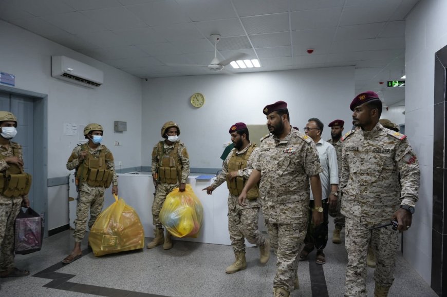 بتوجيهات قائد الفرقة الثانية..قوات درع الوطن تنفذ زيارة عيدية لمرضى مستشفى سيئون العام