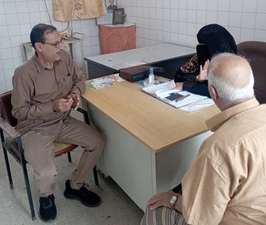 المفلحي يقوم بزيارة عيدية للمرافق الصحية بمديرية المنصورة