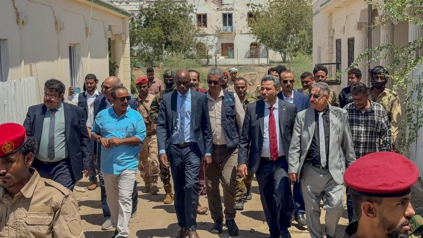 محافظ لحج الحالمي ووكيل وزارة الزراعة والقائمَ بأعمال الممثل المقيم لمنظمة(الفاو) في اليمن يطلعوا على مشاريع تنموية زراعية بالمحافظة  