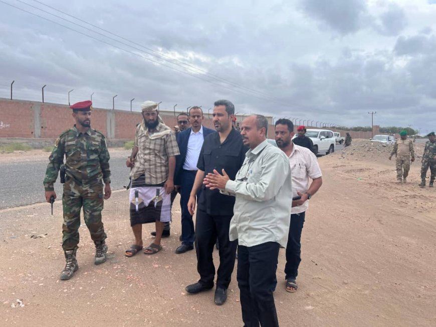 محافظ لحج " الحالمي " يعقد اجتماعاً مع قيادة مؤسسة المياه والصرف الصحي ويتفقد مشروعي الصرف الصحي وحقل وادي خير