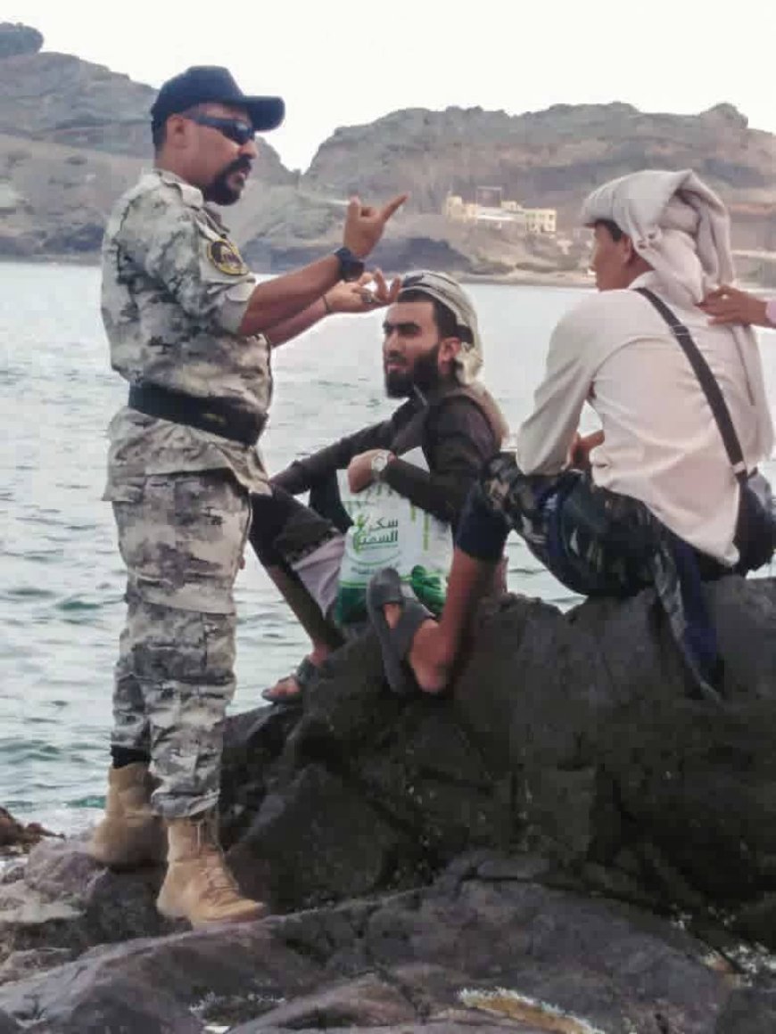 مركز صيرة الأمن البحري خفر السواحل ينفذ حملة توعوية خاطر السباحة في المواقع غير الآمنة