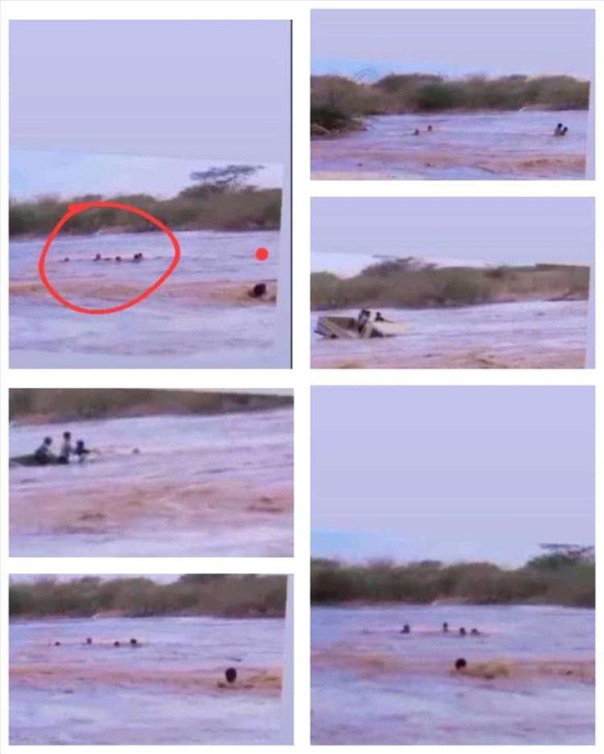 صور توثق لحظات حبس الأنفاس!!.. شاب من شقرة يُنقذ عائلة كاملة من وسط السيل