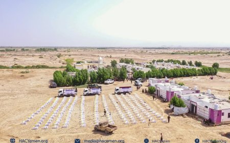 تعز.الخلية الإنسانية تواصل تقديم قوافل المساعدات لمتضرري السيول في المخا وموزع