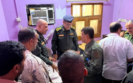 وكيل مصلحة الأحوال المدنية يتفقد مركز الأحوال المدنية بمحافظة لحج