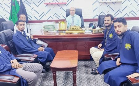 القاضي الهدار يستقبل طلاب المعهد العالي للقضاء الدفعة 24 المتدربين لدى محكمتي غرب وشرق المكلا الابتدائيتين