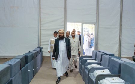 وزير الأوقاف يتفقد مخيمات حجاج بلادنا في المشاعر المقدسة 