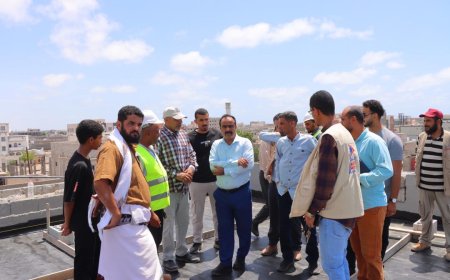 الزهري يطّلع على سير العمل في مشروع ثانوية الشهيد سالم قطن بخورمكسر ويؤكد: تجاوز نسبة الإنجاز 85%