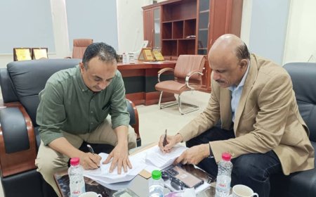 الشعبي و التميمي يوقعان اتفاقية تفاهم بين مكتب الصحة بعدن وكلية الطب جامعة عدن