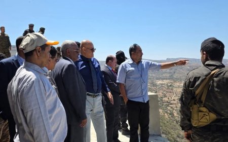 اللجنة الحكومية تطلع على أضرار السيول في محافظة تعز