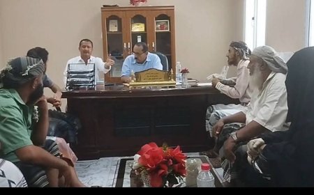 أمين محلي لحج يبحث مع مندوب الغاز المحافظة ووكلاء الحوطة وتبن آلية توزيع الغاز المنزلي بـالمحافظة ... 