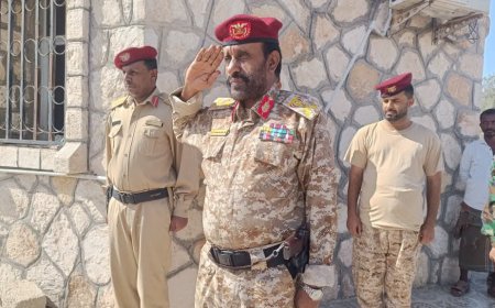 قائد محور الغيضة يتفقد جاهزية لواء الشرطة العسكرية ويشيد بمستوى الأداء