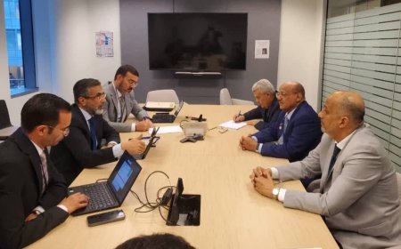 وزير المالية ومحافظ البنك المركزي يبحثان مع قيادة صندوق النقد العربي تنفيذ الإصلاحات الشاملة