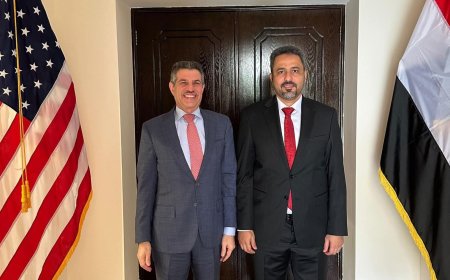 محافظ لحج يلتقي السفير الأمريكي لمناقشة سبل التعافي في المحافظة ودعم مسار السلام والحوار الجنوبي..