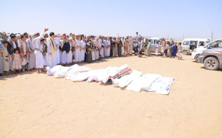 مأرب تودّع أسرة كاملة بعد وفاة 9 أشخاص في حريق مأساوي داخل منزلهم