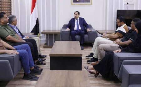 الوزير البكري يؤكد دعمه ومساندته لفرع اتحاد الإعلام الرياضي بعدن