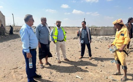 بتوجيه من الوزير السقطري .. تسليم موقع اعادة تأهيل مزرعة وادي خير بلحج للجهة المنفذة