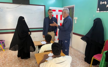 العمودي يزور مركز النور للمكفوفين وتدريب المعاقين ويشيد بجهود التأهيل والتعليم 