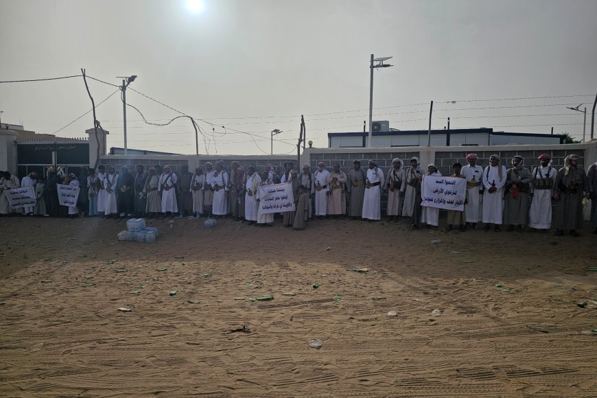 مأرب: مطالبات بتحسين الكهرباء وفتح بوابة سد مأرب خلال وقفة احتجاجية بالوادي
