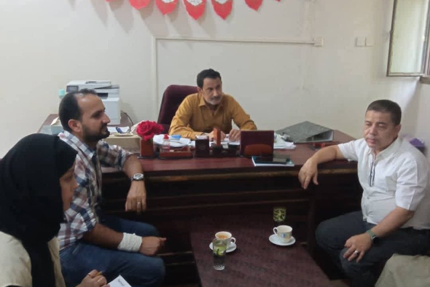 مدير عام مستشفى الامراض النفسية يلتقي مدير الإقليمي لمؤسسة يمان للتنمية الصحية والاجتماعية