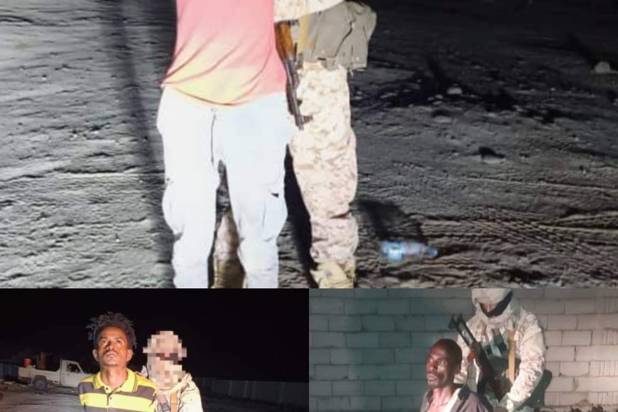 لواء بلحاف يوجه ضربة لشبكات الدلالين ويعتقل 6 متورطين بتهريب الأفارقة