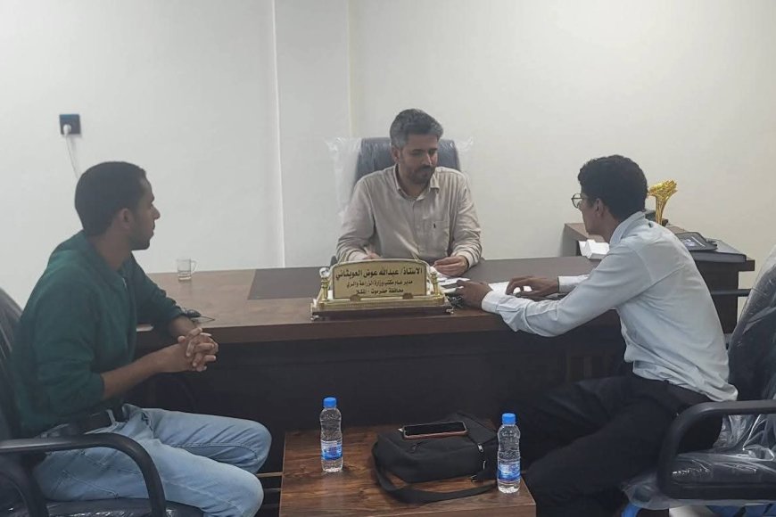 مدير مكتب الزراعة والري بساحل حضرموت يلتقي قيادة إتحاد الملتقيات الشبابية التطوعية بالساحل