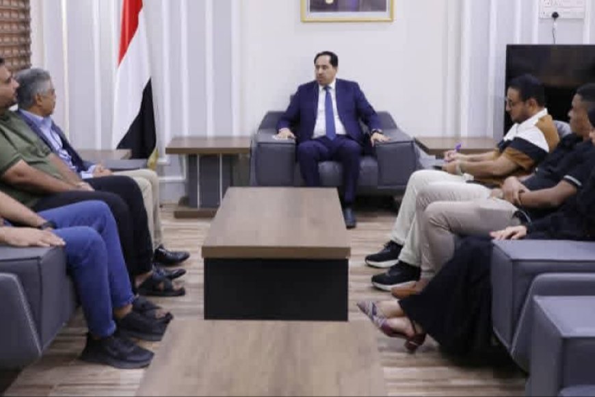 الوزير البكري يؤكد دعمه ومساندته لفرع اتحاد الإعلام الرياضي بعدن
