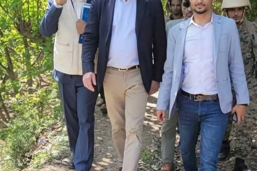 زيارة ميدانية لسفير الاتحاد الأوروبي للاطلاع على المشاريع التنموية في جبل حبشي