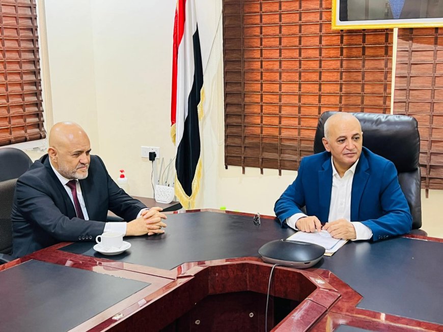 الوزير الشرجبي يناقش مع محافظ تعز نبيل شمسان قضايا المياه والبيئة