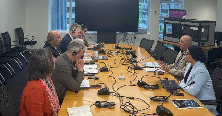 الوزير الشرجبي يبحث مع المدير العالمي لقطاع المياه بالبنك الدولي استراتيجية الأمن المائي 