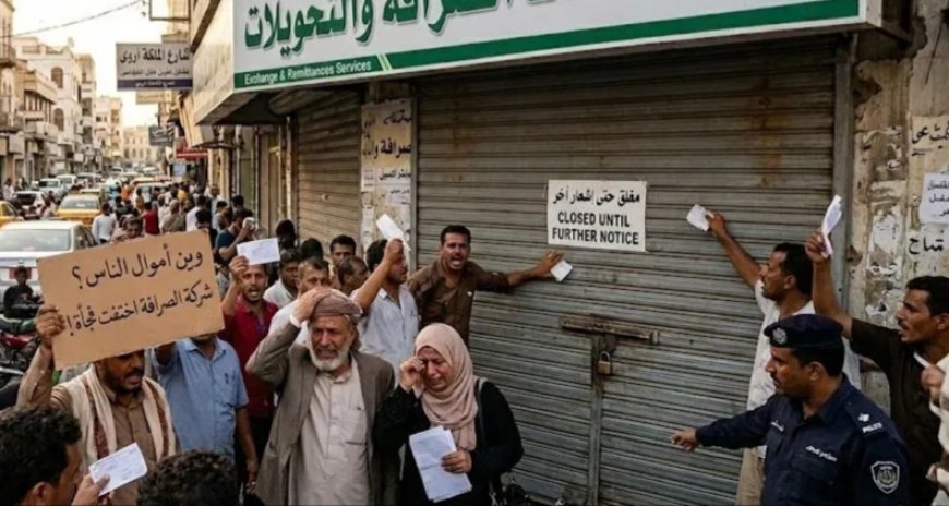 اختفاء مفاجئ.. شركة صرافة في عدن تغلق أبوابها وتتبخر مع أموال المودعين!