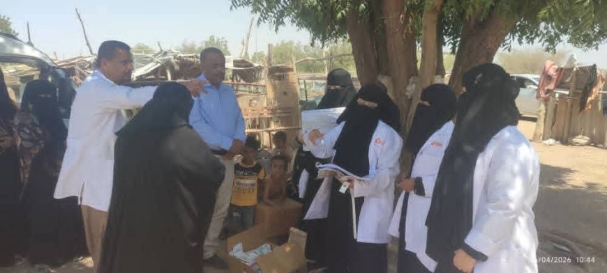 بإشراف مباشر من مدير مكتب الصحة بلحج تدشين النشاط الايصالي في المحافظة 