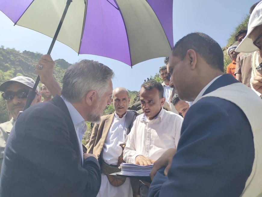 باتريك سيمونيه، سفير الاتحاد الأوروبي، يبحث سبل تعزيز الدعم التنموي في مديرية جبل حبشي