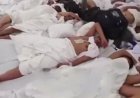 بالفيديو.. مشاهد مؤلمة لحجاج يمنيين يفترشون الأرض بجدة عقب إخلاف طيران اليمنية لمواعيدها