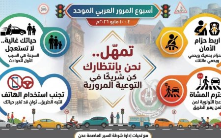 شرطة سير عدن تدشن حملة توعوية بمناسبة أسبوع المرور العربي الموحد